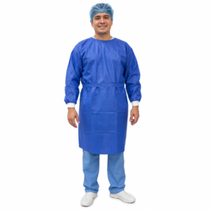 BATA MÉDICO PUÑO RIB CLAY