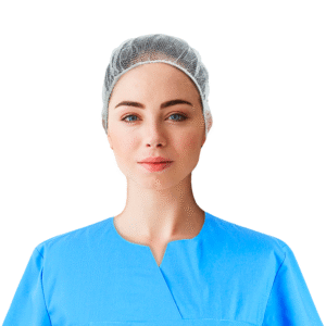 GORRO MALLA BLANCO Y NEGRO