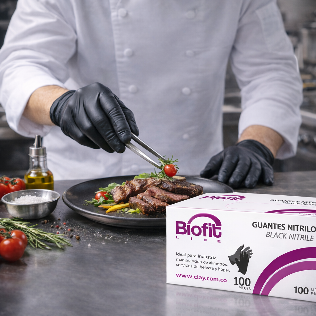 GUANTE DE NITRILO NEGRO BIOFIT - Imagen 3