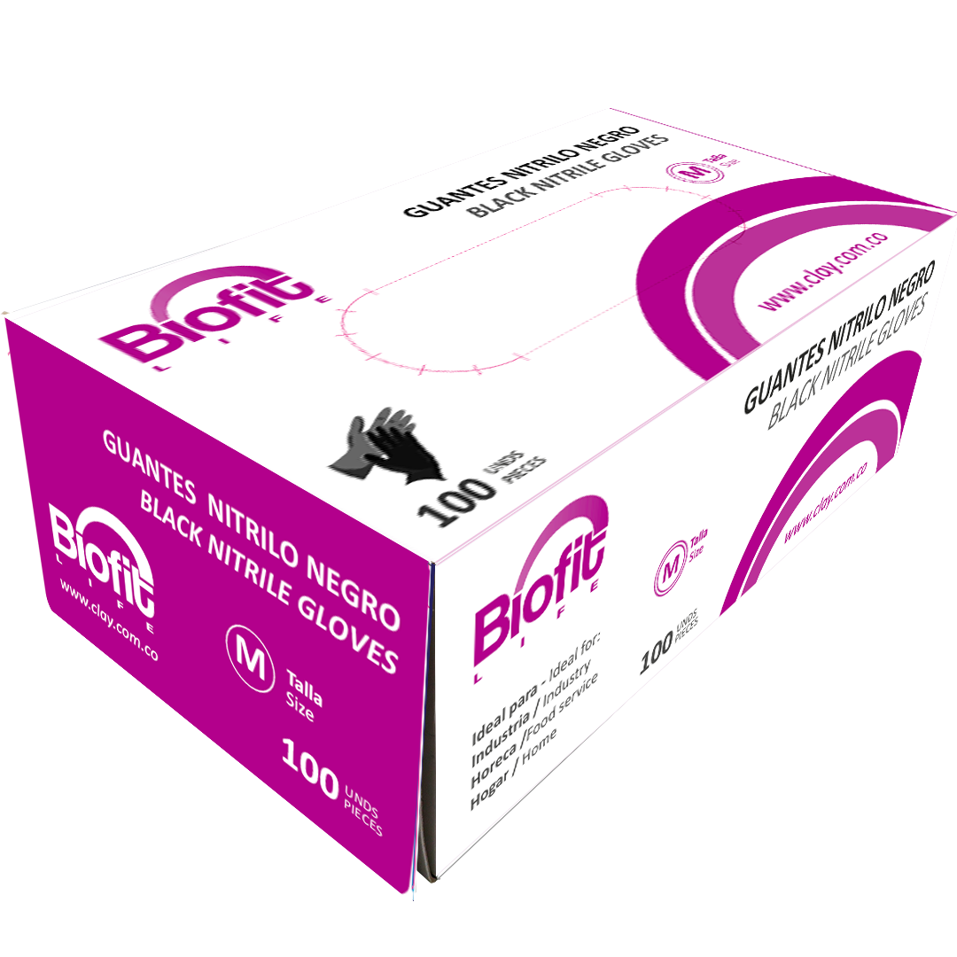 GUANTE DE NITRILO NEGRO BIOFIT - Imagen 2